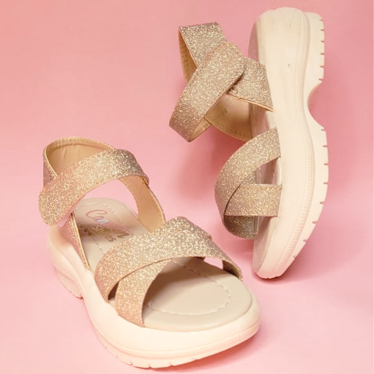 Girls Cream Formal Sandal