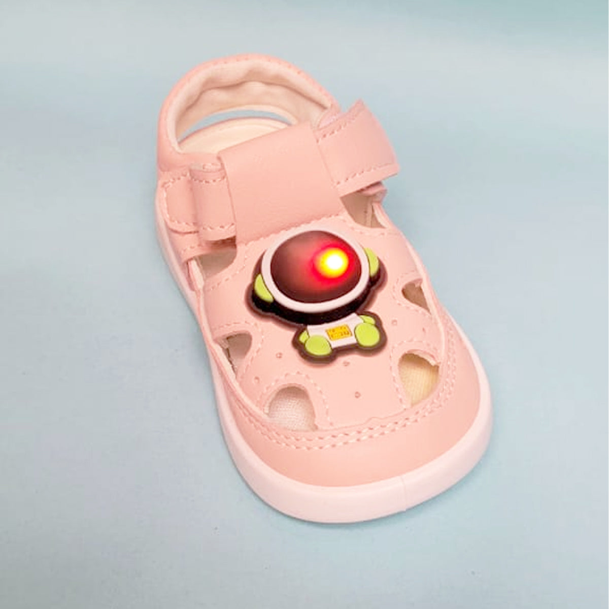 Girls Baby Pink Astronauts Lightning Sandal