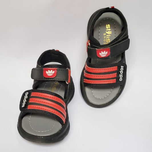 Boys Red adidas Strip Sandal