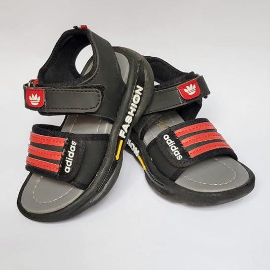 Boys Red adidas Strip Sandal