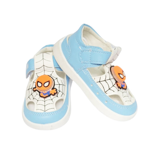 Boys Blue White Spiderman Lightning Sandals