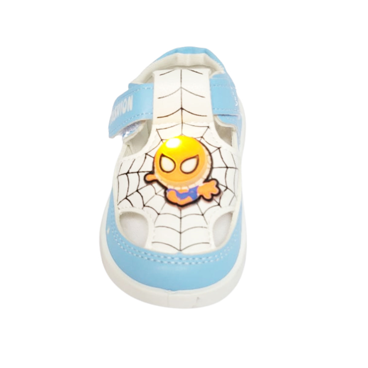 Boys Blue White Spiderman Lightning Sandals