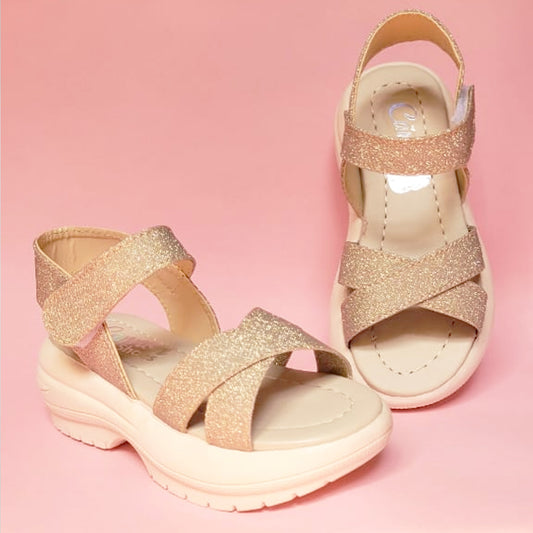 Girls Cream Formal Sandal