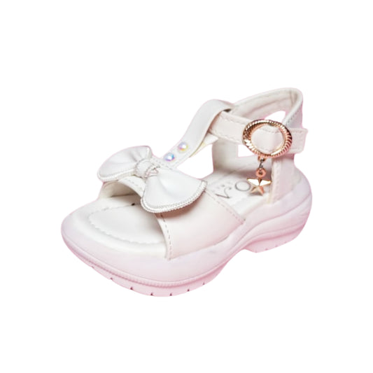 Girls White Butterfly Knot Formal Sandal