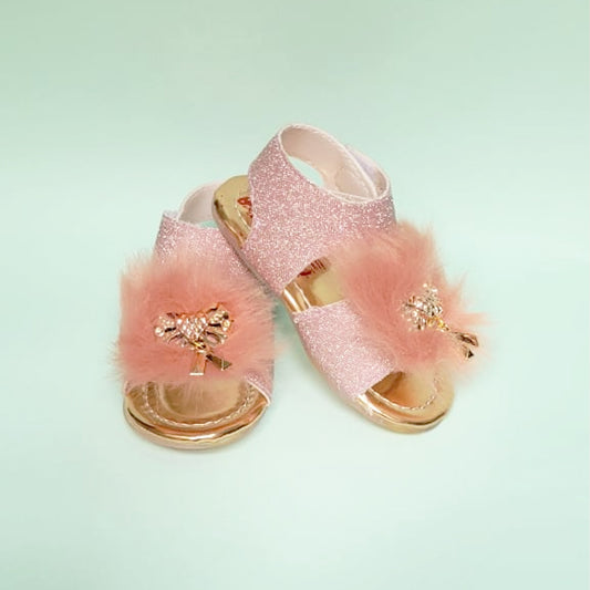 Girl Pink Fur Sandal